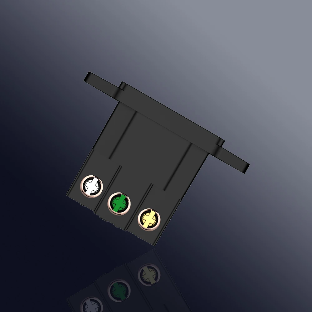 Viborg VI-06BC Audio Grade Pure Red Copper IEC Inlet Socket Plug Jack High Fidelity Connectivity Pure Copper IEC Cable