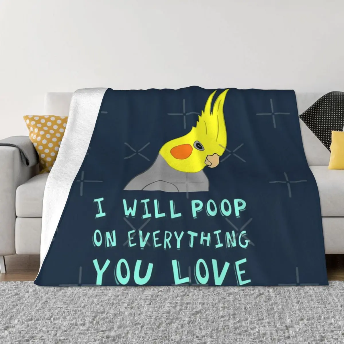 I Will Poop On Everything You Love Quilt Bedroom Blankets & Throws Winter Warm Blanket Throw Blanket