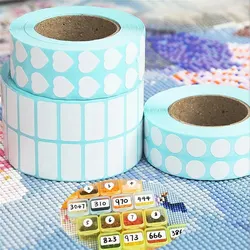 3000PCS Diamond Painting Classification Storage Distinguish White Label Stickers Diamond Painting Blank Self-adhesive Sticker