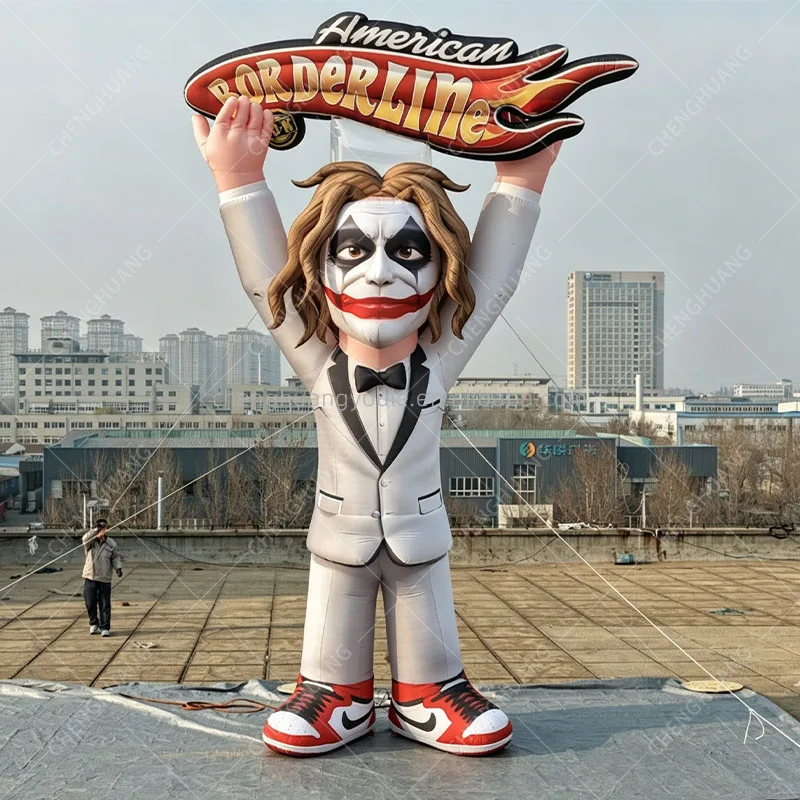 Spooky Blow-up Clown Inflatable Billboard Prop for Halloween Theme Party & Scenic Park Decoration