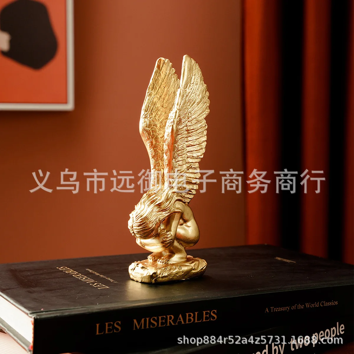 

Minimalist Resin Angel Statue - Redemption Angel European Style Sculpture, Car Home Bedroom Decoration