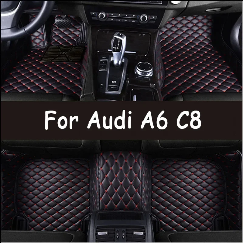 

Custom Automotive Car Floor Mats For Audi A6 C8 2019 2020 2021 2022 2023 Auto Luxury Leather Men Women Car Mats Full Coverage 05