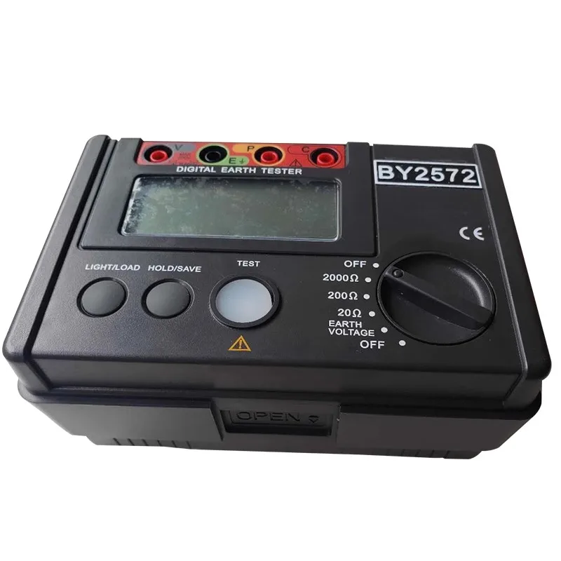 VLUUKE BY2572 High Accuracy IP67 Aluminum Alloy Grounding Resistance Tester Digital Soil Resistivity Ground Earth Equipment