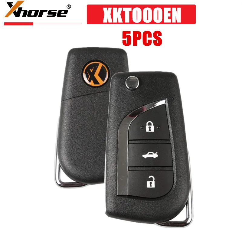 

5PCS/LOT XHORSE XKTO00EN X008 for Toyota Universal Remote Key XKTO00EN 3 Buttons for VVDI Mini Key Tool