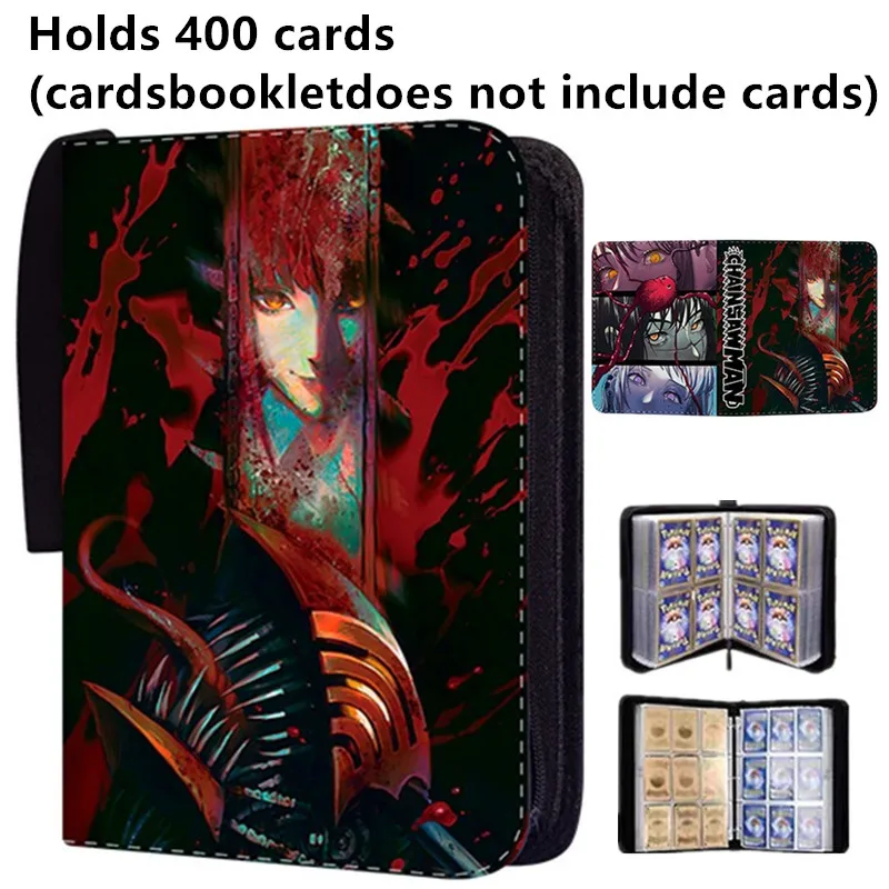 400/900pcs Chainsaw Man Card Album Book Folder 4/9 Card Slots Collections  Zipper Double Pocket Zipper Card Binder Holder - AliExpress 26