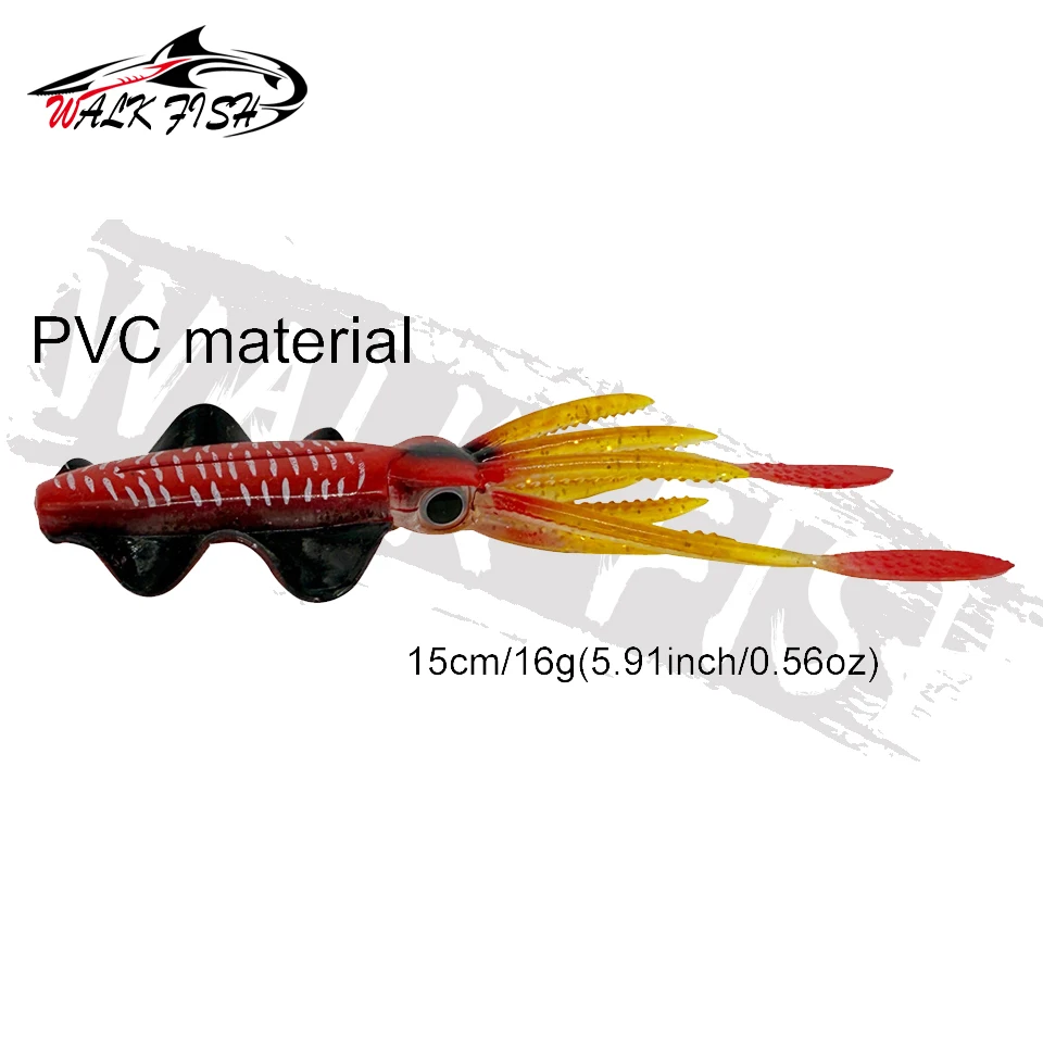 WALK FISH Señuelo de calamar UV para atún – Cebo blando - imagen 4