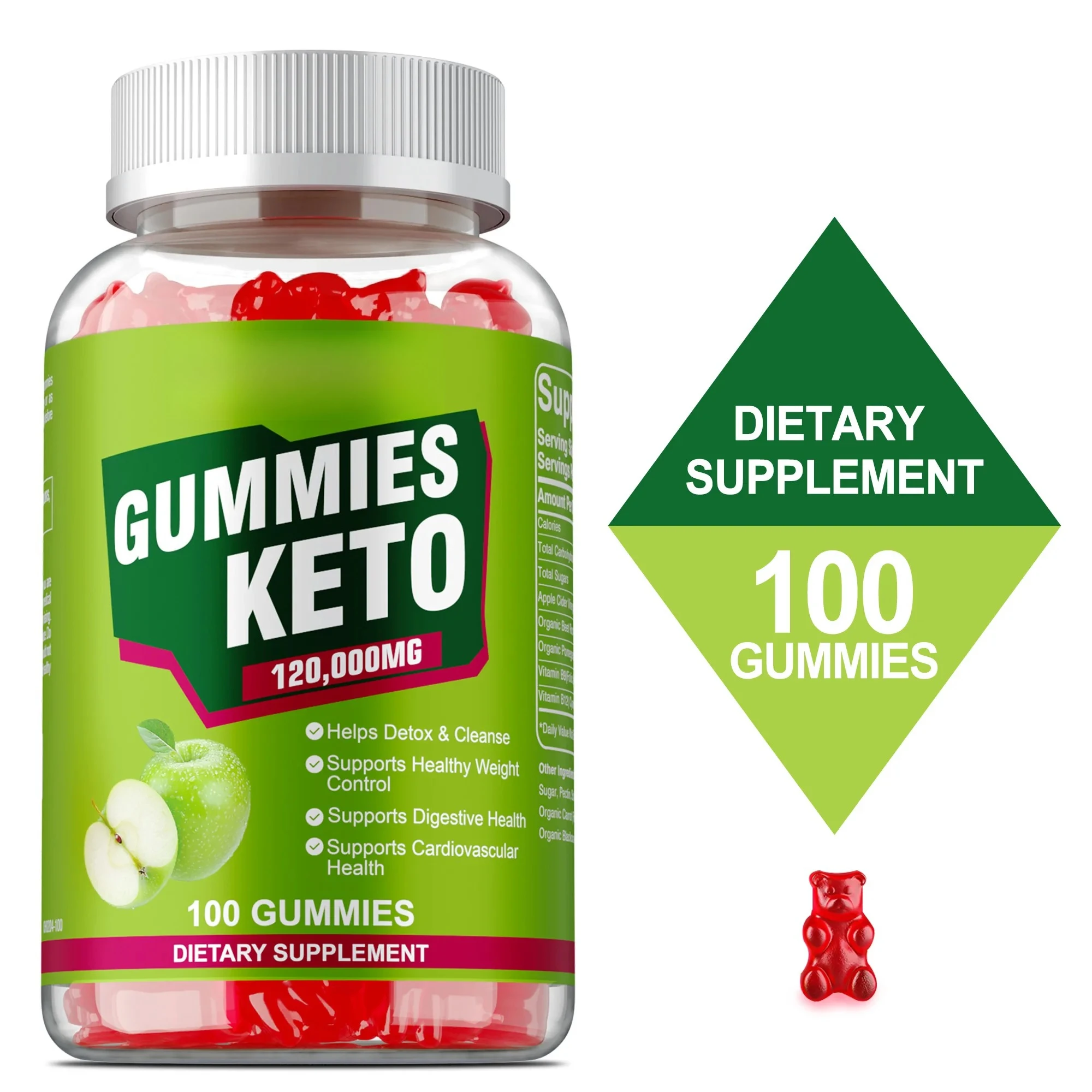 Health Wellness Vitality - Keto Gummies - with Apple Cider
