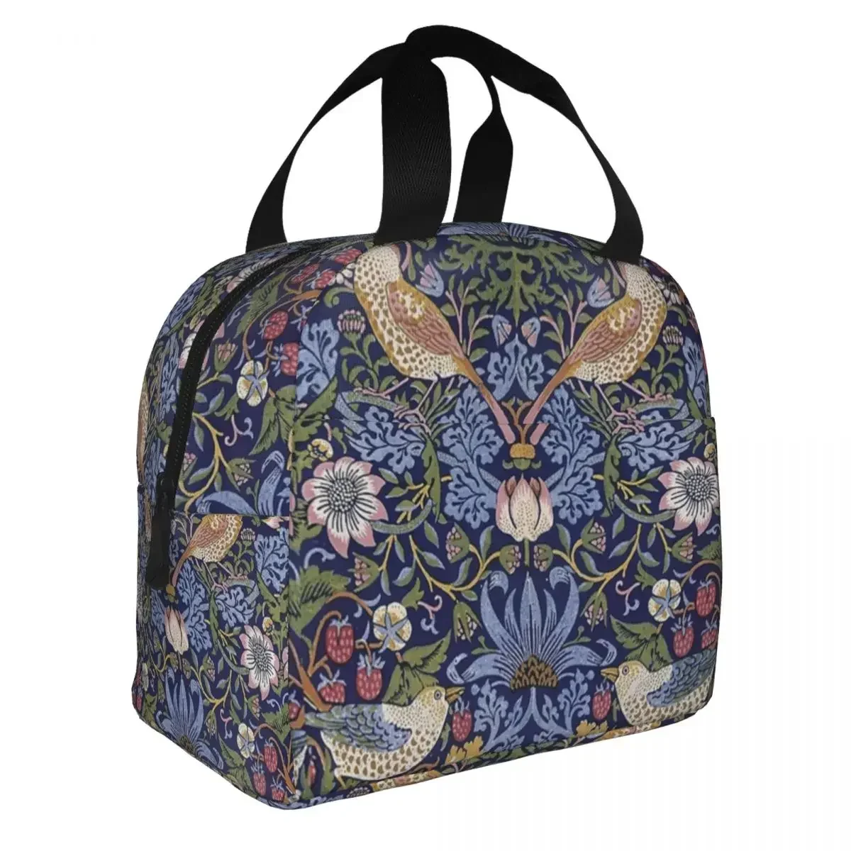 William Morris Design Lunch Bag Portable Insulated Canvas Cooler Thermal Cold Food Picnic Lunch Box for Women Kids