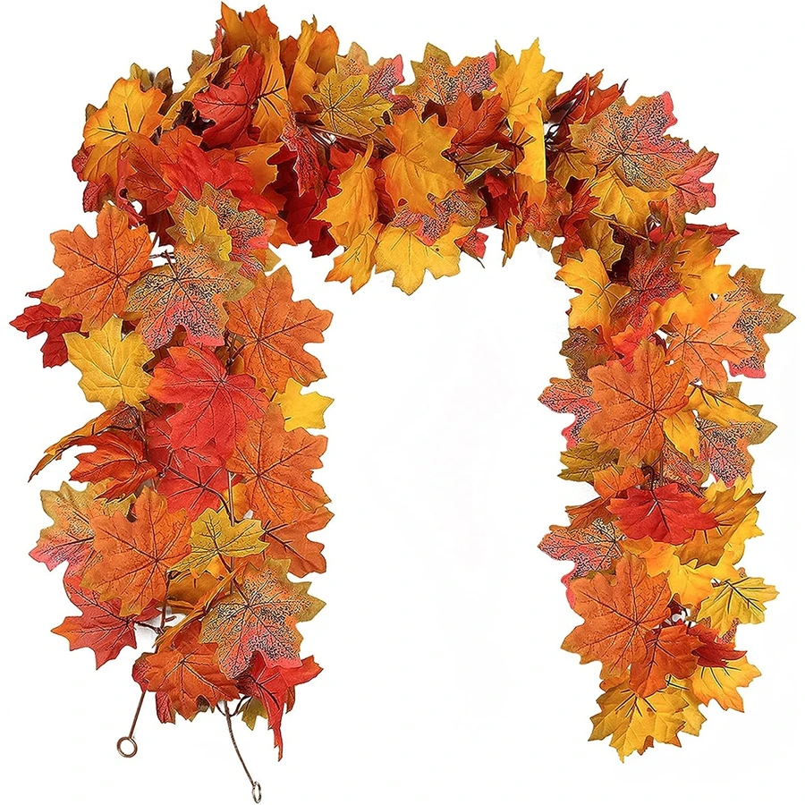 Künstliche Pflanzen Smaple Leaf Vine Herbst Blumengirlanden Hochzeitshäuser Zimmertüren Garten Außendekorationen Festival DIY Geschenke