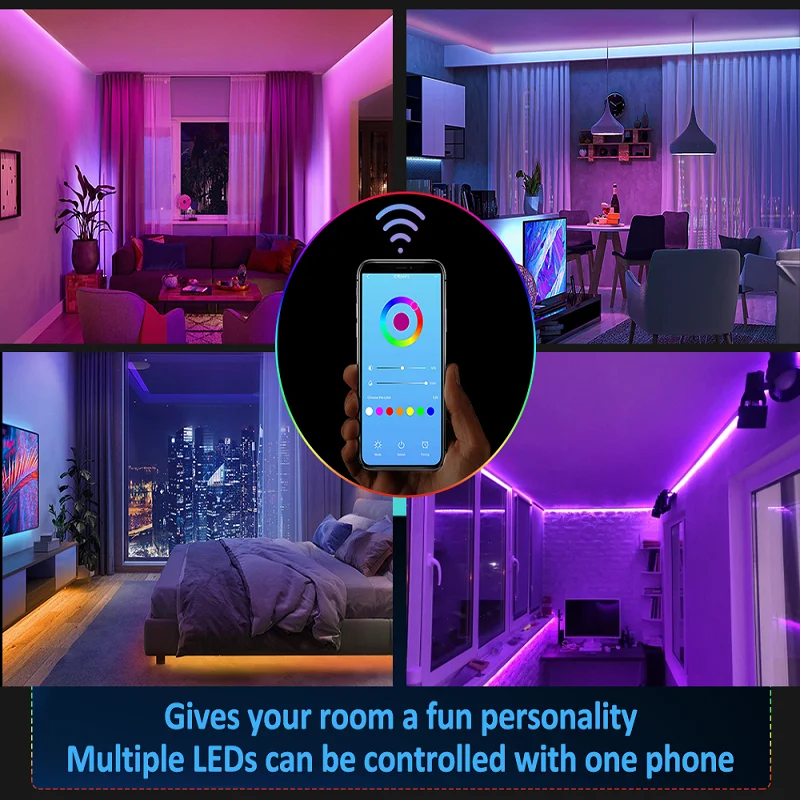 LED Strip Lights RGB Neon Light 5V USB Bluetooth Room Decor 5050 Tape for Screen TV Backlight Lamp App Control Bedroom Luces LED