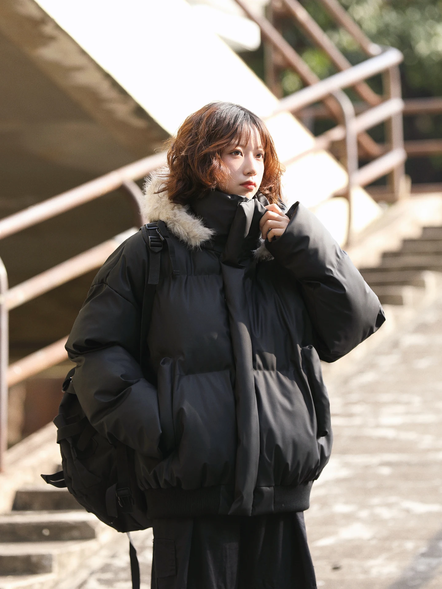 

Thiened съемный меховой воротник с высоким воротником, хлопковая куртка, мужская теплая хлопковая одежда в американском стиле, женское хлопковое пальто