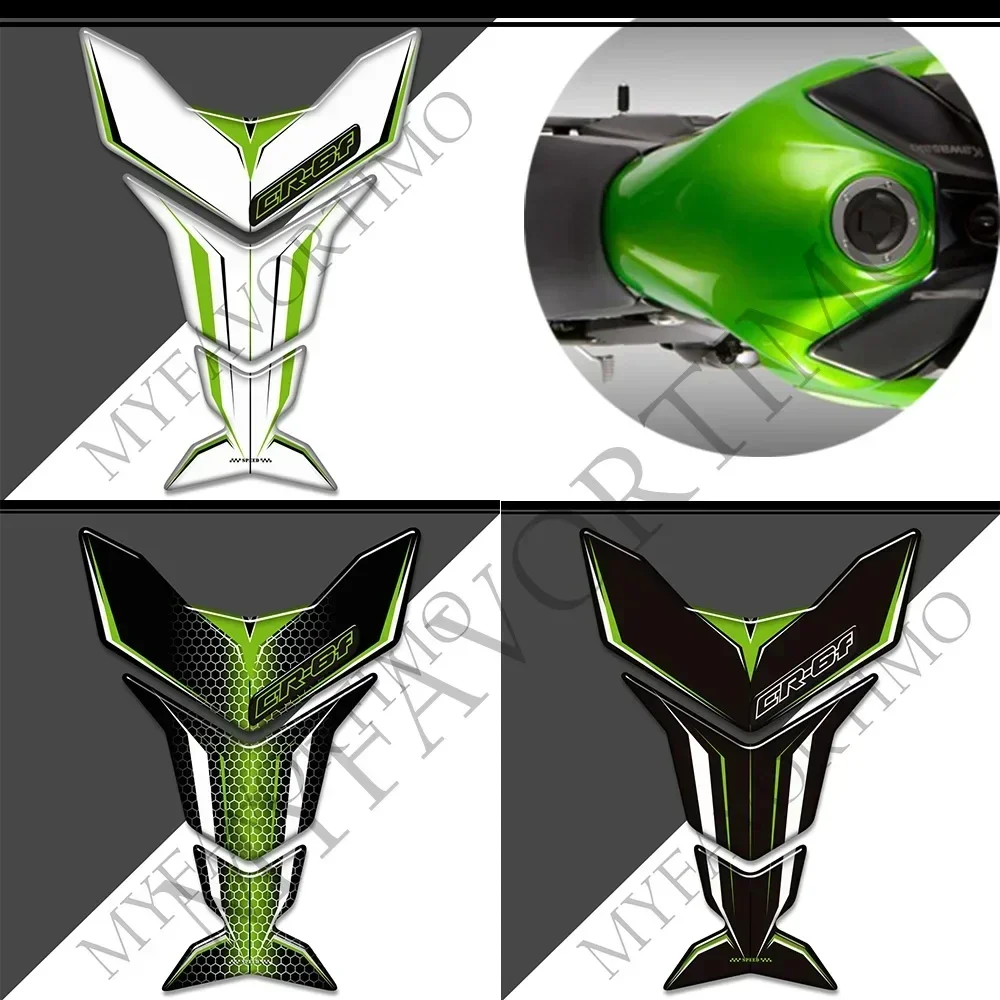 Fit Kawasaki Ninja ER-6f ER 6f ER6f Motorcycle Tank Pad Stickers Emblem Logo Gas Fuel Oil Kit Knee Protector