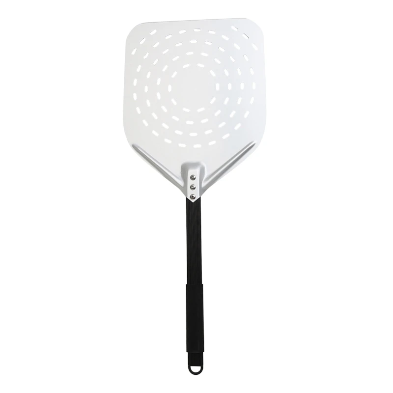 12 Inch Professional Anodized Aluminum Pizza Paddle Perforated Pizza Peel Pizza Shovel For Baking Homemade Pizzas