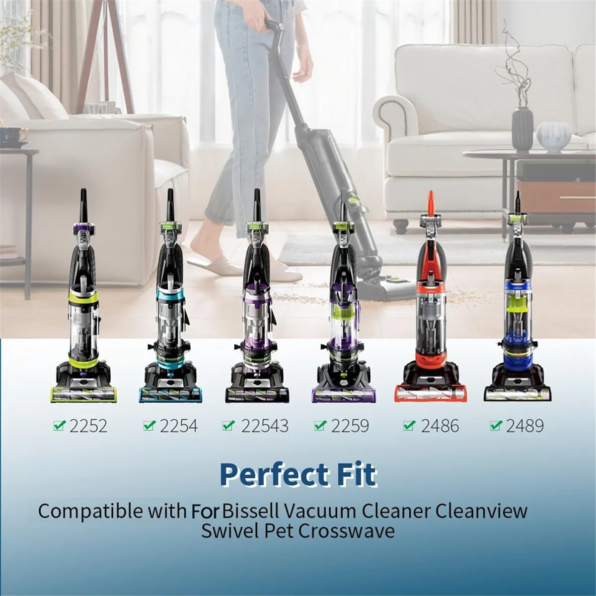 

Replacement Vacuum Cleaner Parts for Bissell Cleanview Swivel Pet Crosswave 2252 2253 2254 2258 2486 2488 2489