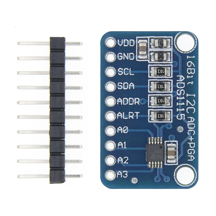 ADS1115 16 Bit I2C ADC 4 Channel With Pro Gain Amplifier Module ADS1115 Development Board