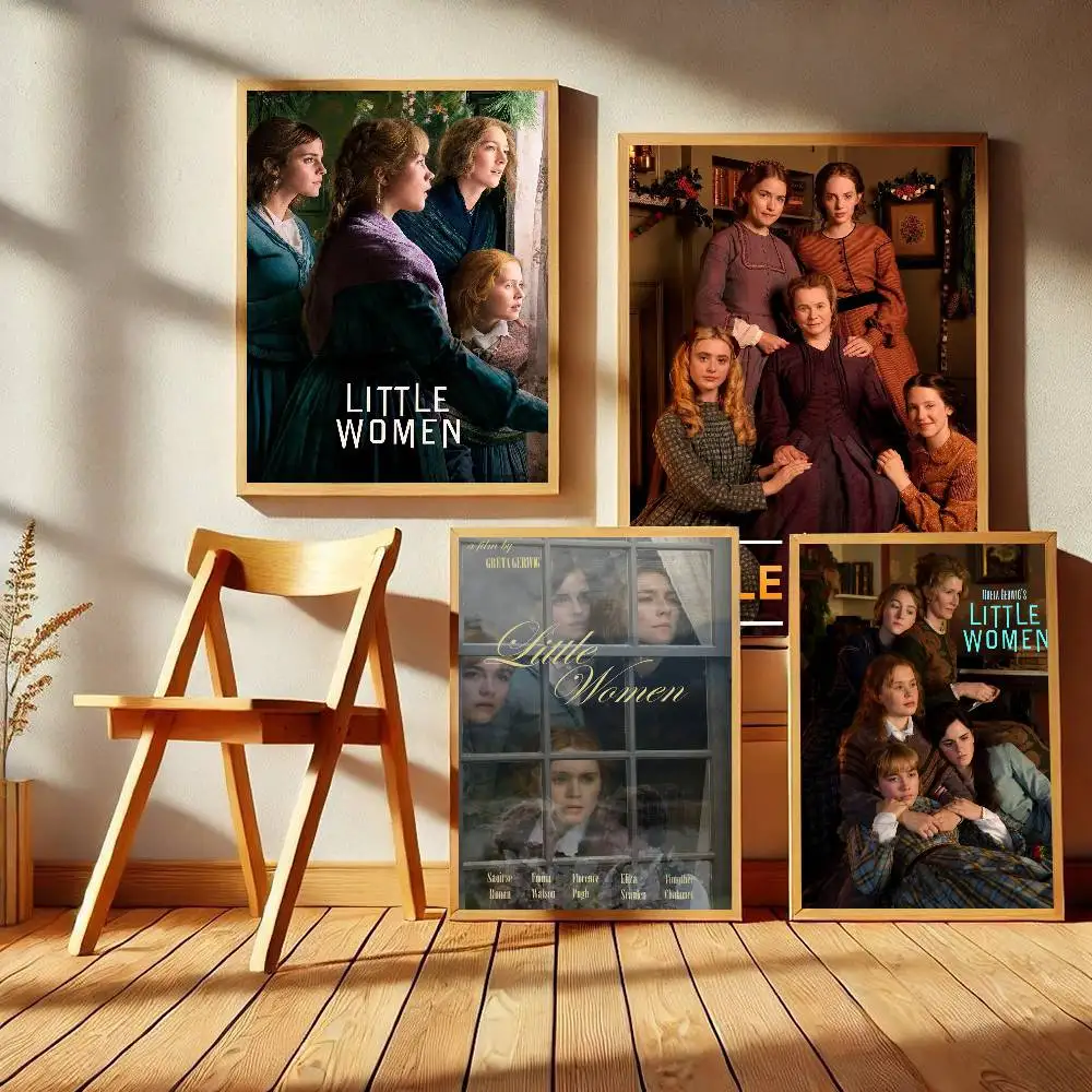 Movie L-Little Women Classic Vintage Posters Decoracion Painting Wall Art White Kraft Paper Kawaii Room Decor