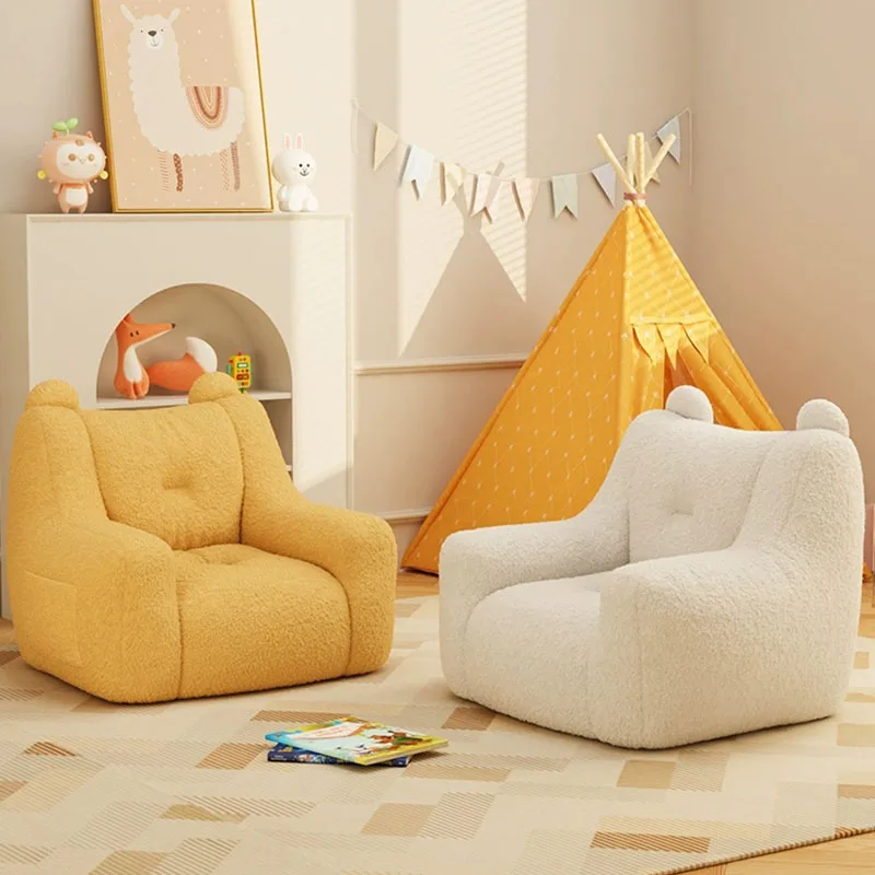 Divano in pelle Relax Queen Materiale carino Camera da letto posteriore componibile Forma per bambini Rivestimento Divano bianco Mobili per camera singola Divano