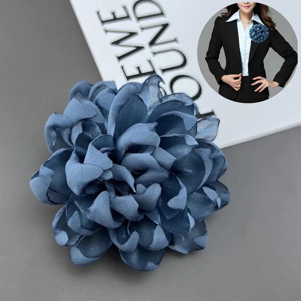 Fashion Multi-layer Large Flower Brooch Handmade Jewelry Accessories Lapel Pins Fabric Suit Sweater Coat Brooches Party