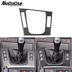 For BMW E46 1998-2005 Carbon Fiber centre Gear Shift Panel Trim Cover Car Interior Accessories Decorative Stickers