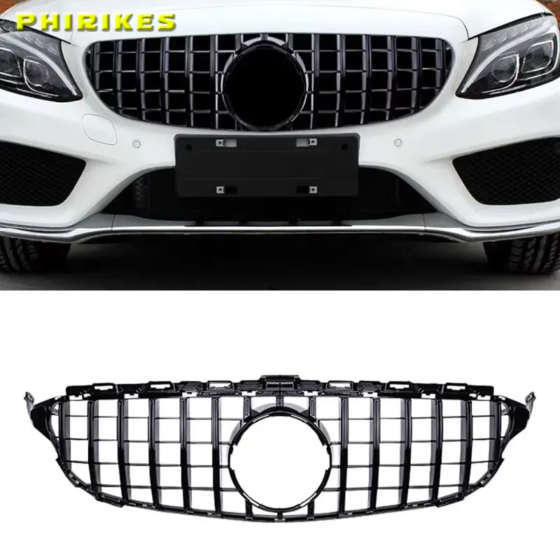 

Решетка переднего бампера в стиле GT для Mercedes Bens C Class W205 2015-2018 Замена