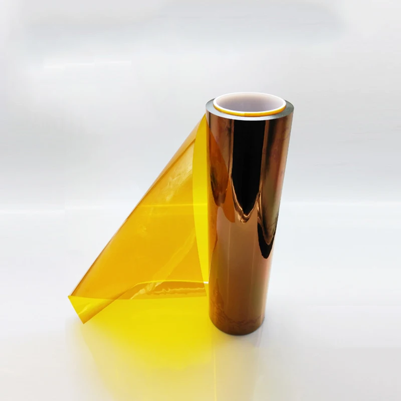 0.1mm Thickness PI Polyimide Film Gold Film Gold Finger 25meter Brown High Temperature Film KAPTON Film Non-adhesive 1-6cm Width