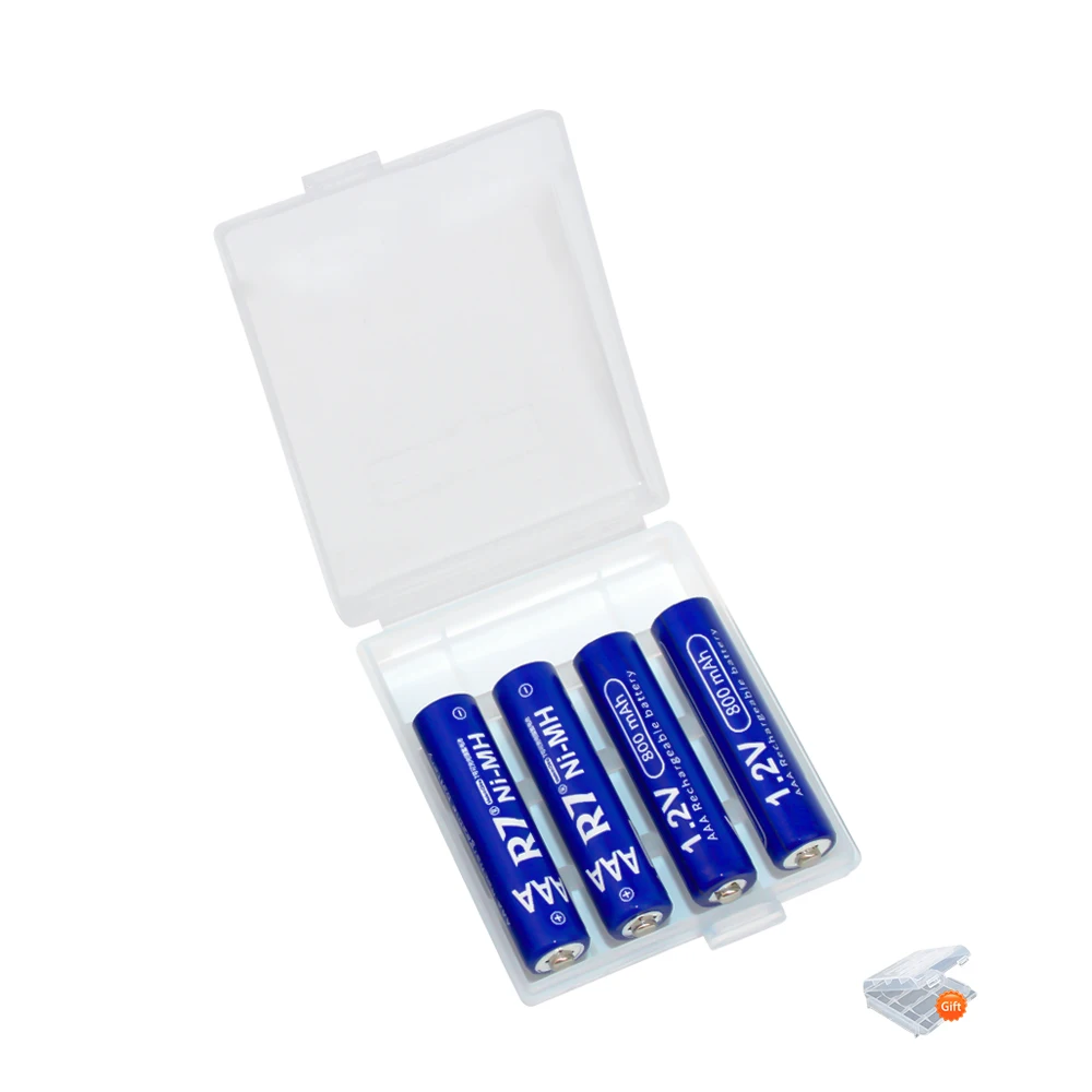 8PCS R7 AAA Rechargeable Battery 1.2V NI-MH aaa batteries + 8 Slots LCD AA/AAA Battery Charger
