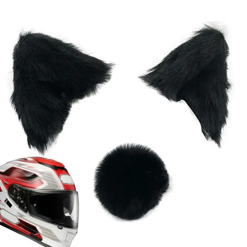 

Motorcycle Headgear Cat Ears Plush Kitty Ear Headgear Accessory For Motorcycle Riders Bicycle Motorcycle Smooth Surfaces