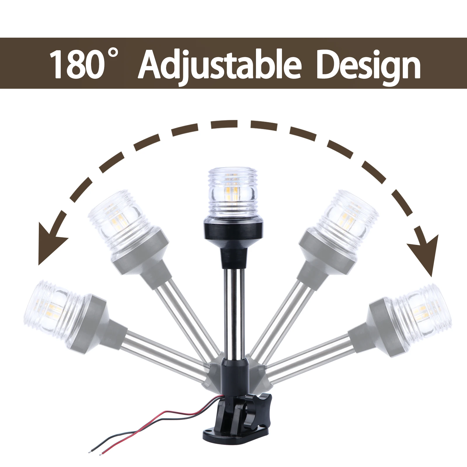 Luz navegación LED plegable 12V – Lámpara señal para embarcación - imagen 5