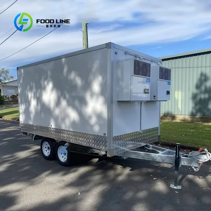 Customized Insulated Trailer Box Aluminum Skin Polyurethane Foam Insulation for Seafood Delivery Bulk Order Save More Dual Axle