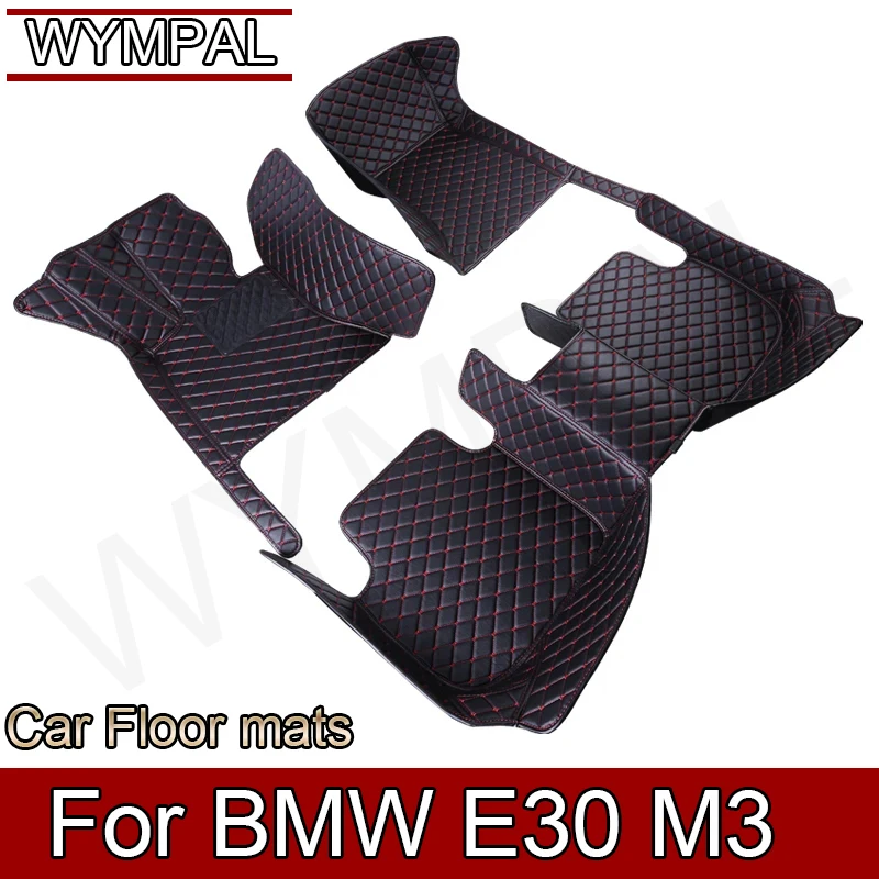 Custom Automotive Car Floor Mats For BMW E30 M3 1986 1987 1988 1989 1990 Auto Luxury Leather Men Women Car Mats Full Coverage