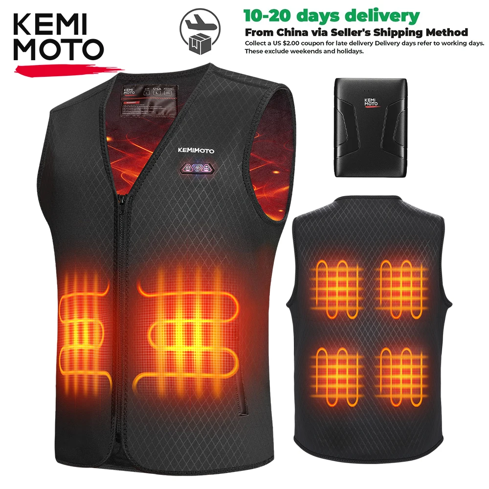 

Heated Vest with10000mAh Battery Men Women Electric USB Heating Jacket Unisex Safe Winter Outdoor Sport Skiing Hiking Washable