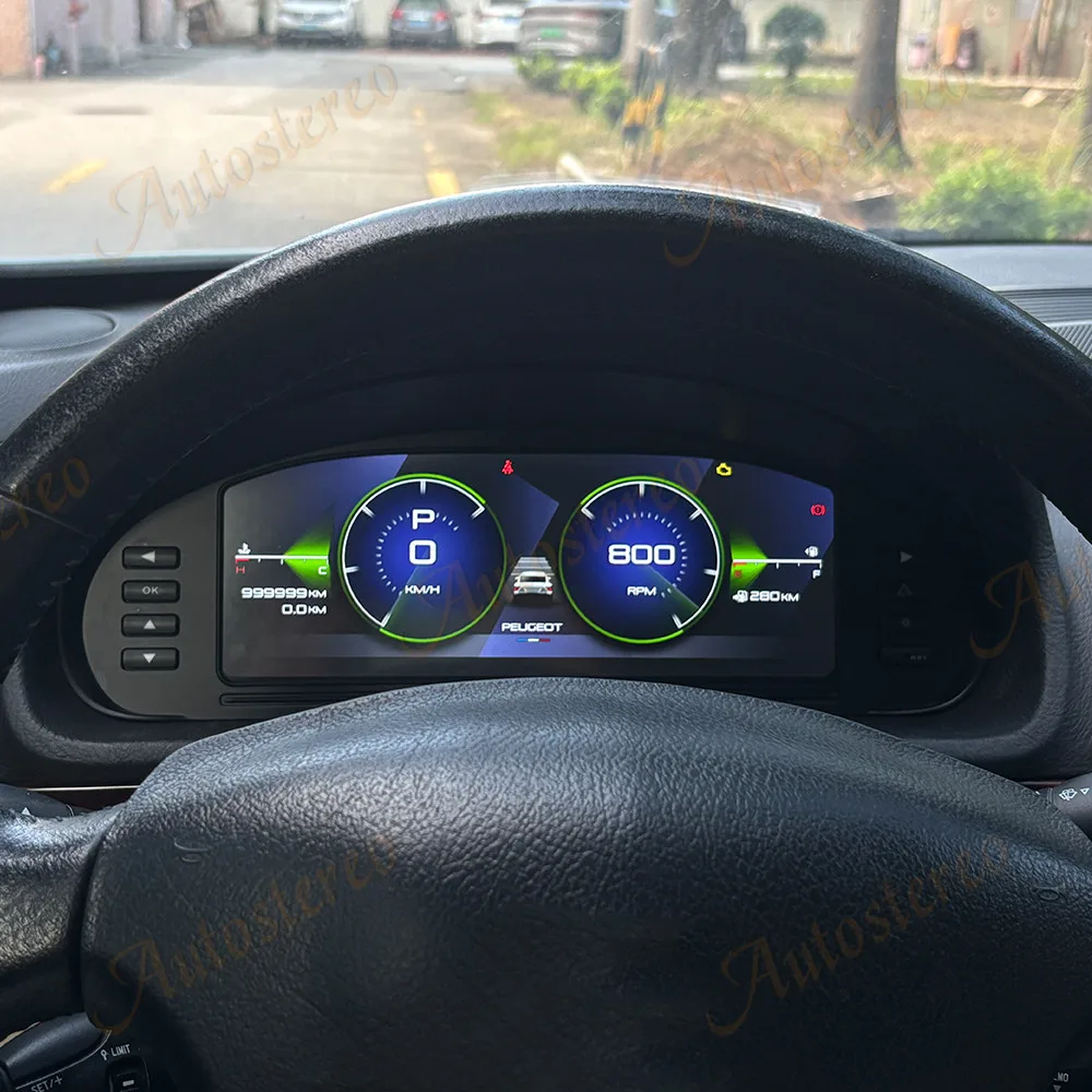 

Автомобильная приборная панель, спидометр, одометр, цифровой кластер для Peugeot 407 2004-2010, дисплей приборной панели, мультимедийный плеер Carplay
