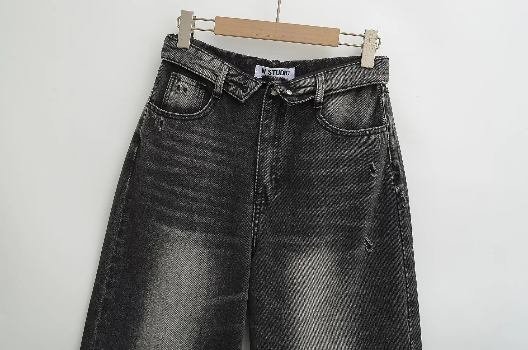 Fanan 2026 Women's Cotton Blue Washed Wide Leg Jeans High Waisted Baggy Denim Pants Y2K Vintage Streetwear Spring Summer 2026