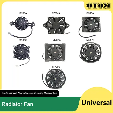 OTOM 오토바이 냉각 팬 오일 쿨러 엔진 전기 라디에이터 물 탱크, KTM CRF YZF KXF RMZ 피트 더트 바이크, 12V