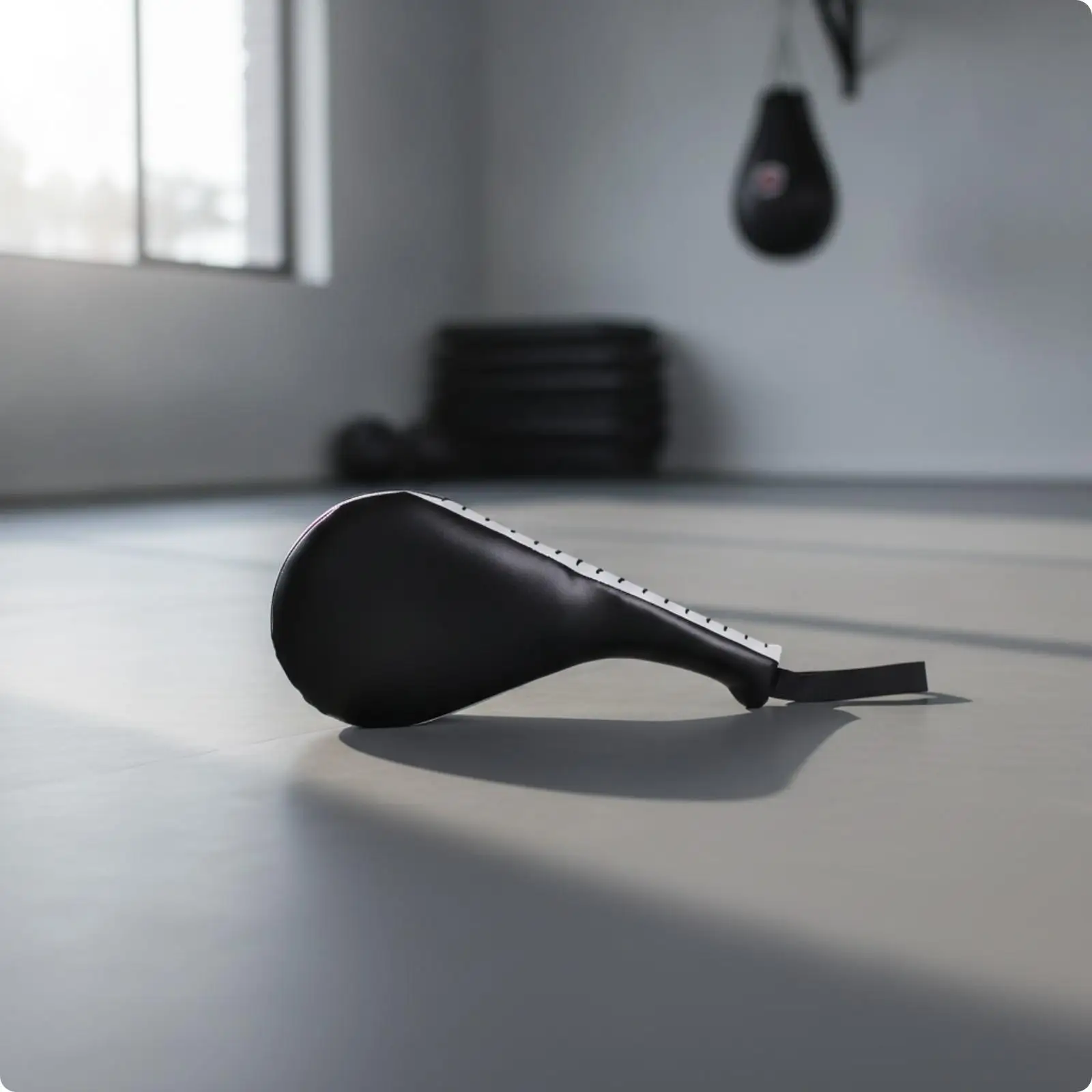 Taekwondo Kick Target for Karate Training Absorbing Punch Pad with EVA Foam Core and Secure Wrist Strap Loop