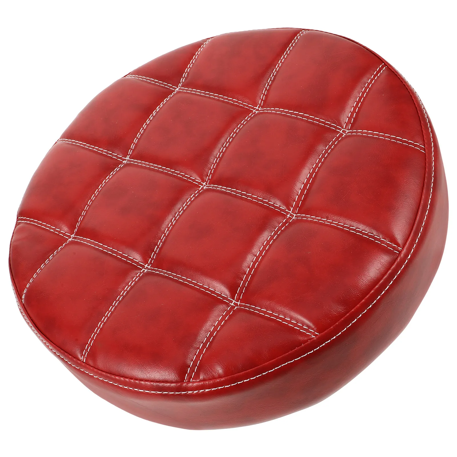 Round Chair Replacement Seat PU Foam Padding Solid Wood Base Wear Resistant Stain Repellent for Bar Stools Home Kitchen