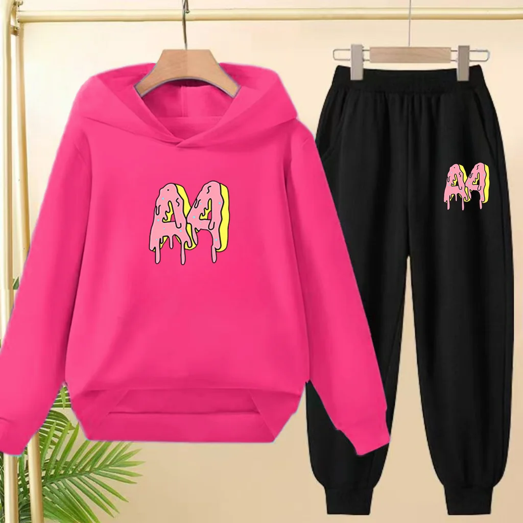 

Kids Fall/Winter CharmingLetters New A4 Merchandise Gift Hoodie Tracksuit Girls Boys Clothes 2-13Age Jogging Casual Fashion Suit