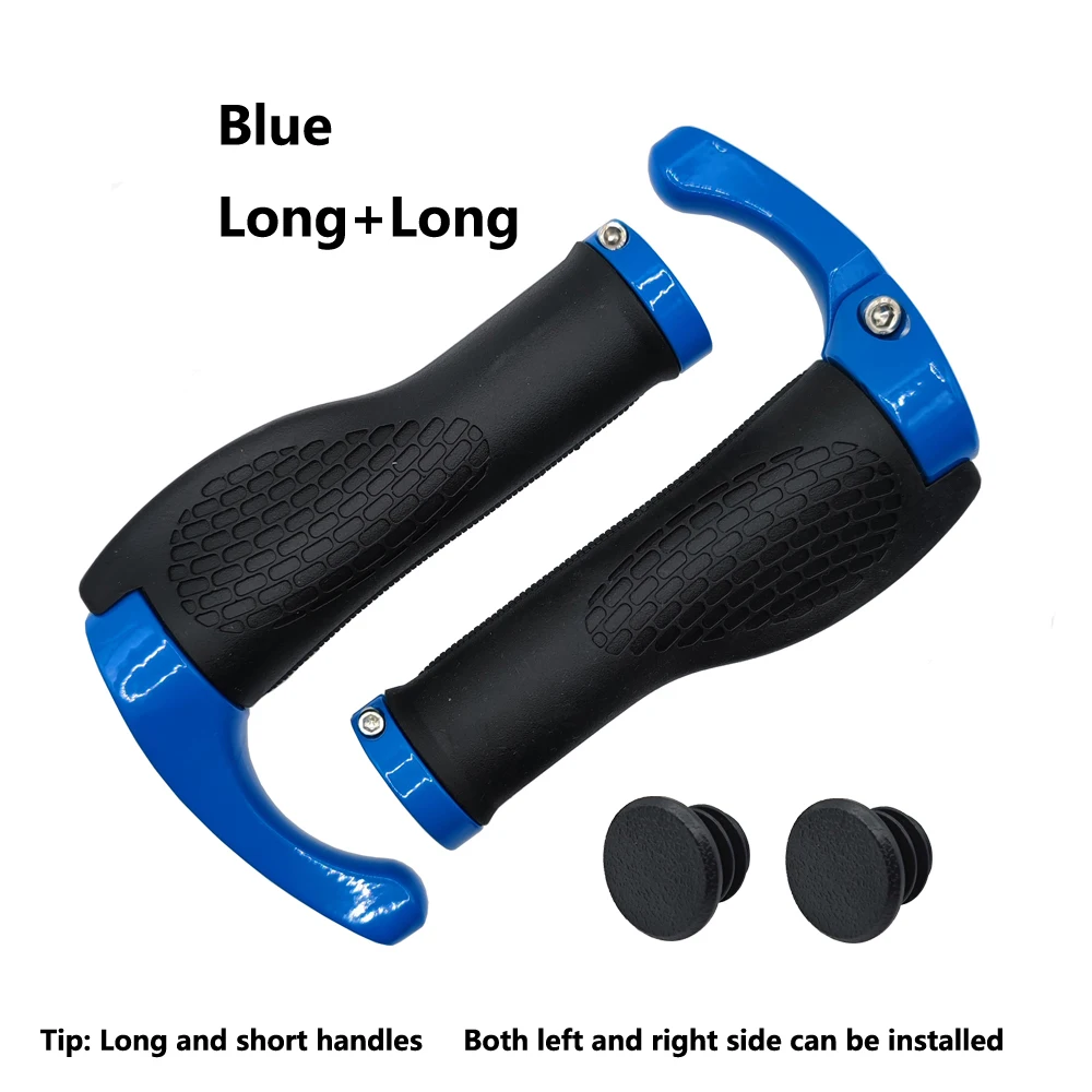 1 Paar Fahrrad-Lenkergriffe, lang und kurz, ergonomisch, rutschfest, mit Griffabdeckung und Lenkerenden, Griffe, MTB-Fahrradzubehör – Detail 31