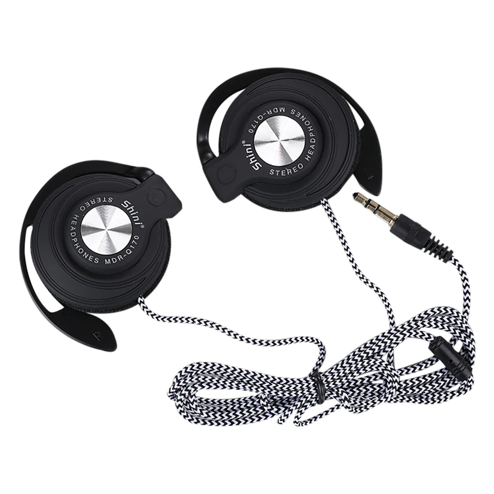 2024 3.5 millimetri Cuffie Universale Orecchio Appeso Auricolare Stereo Bass Musica Auricolare Hifi Bassi Pesanti Con Cancellazione Del Rumore Curvetta Auricolare