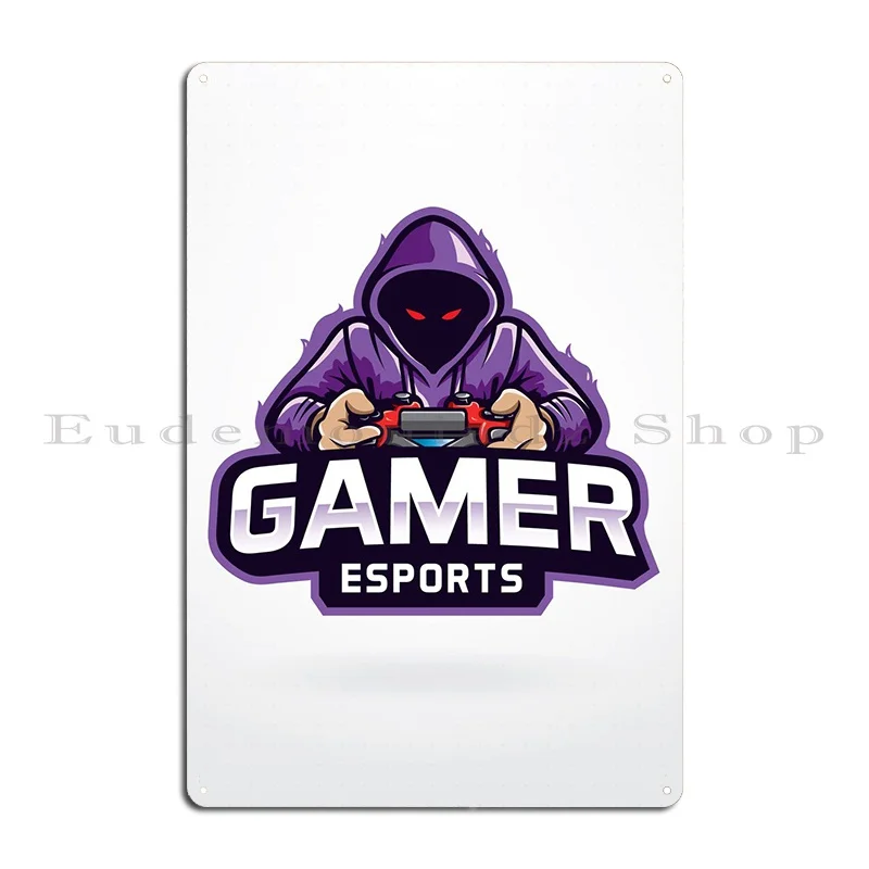 Gaming Gamer Gamers Esport Metal Sign Cinema Funny Party Designer Wall Mural Tin Sign Poster