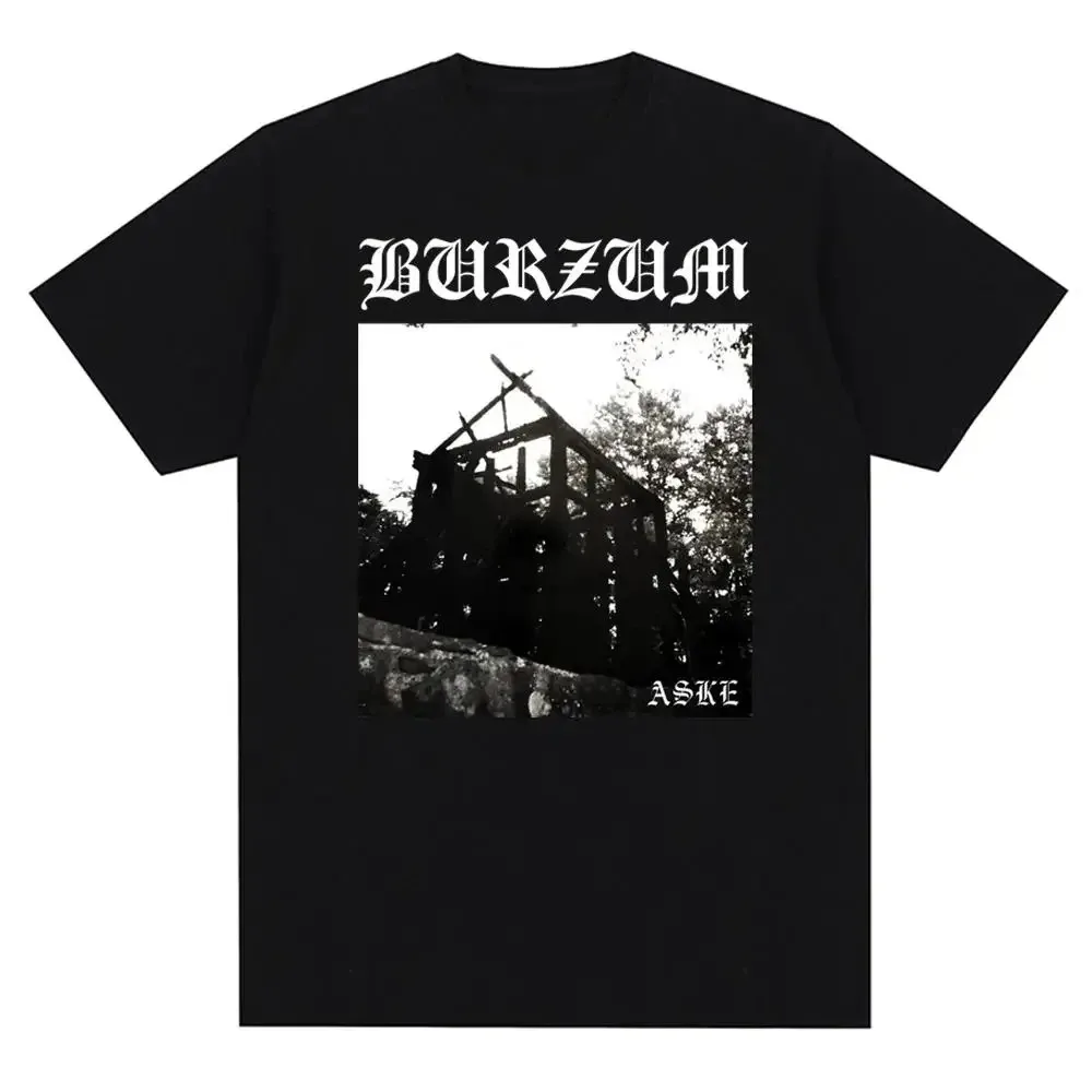 

Vintage Metal Band Burzums Album Cover Print Music T Shirt Men Women Fashion Casual Short Sleeve Plus Size T Shirt Unisex 62482