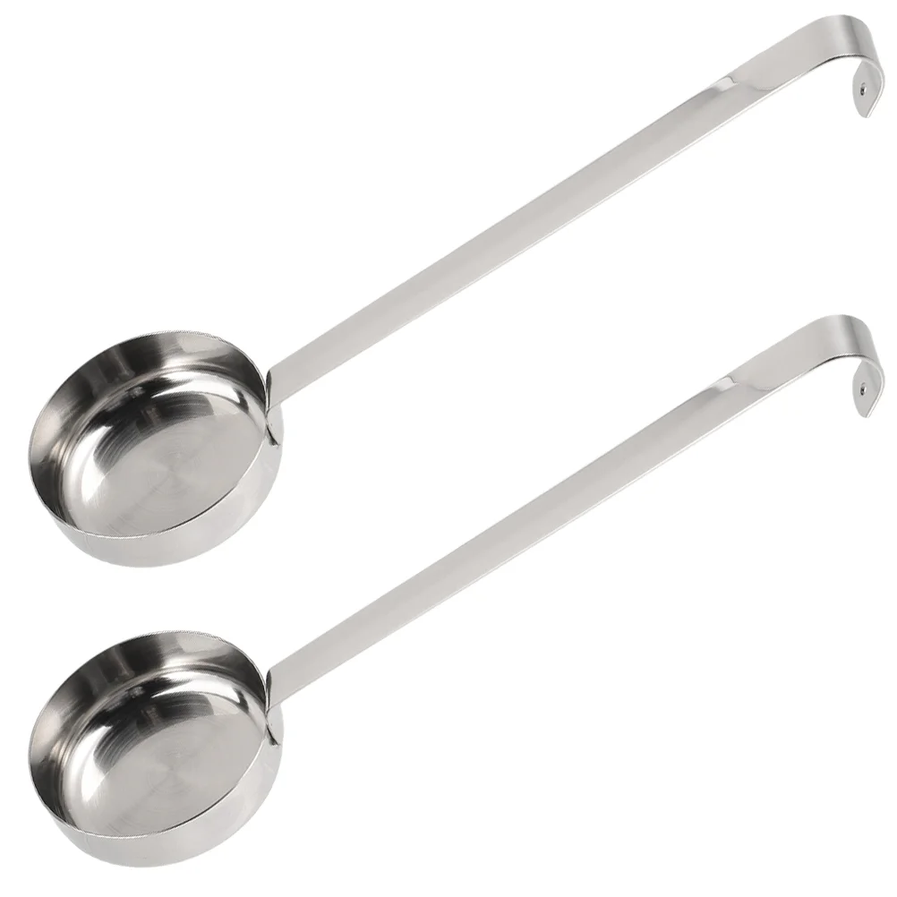 

2 Pcs Steel Pizza Sauce Spoon Kitchen Measuring Spoons Stainless Steel Spoon Spread Ladle Multifunction Serving Tool