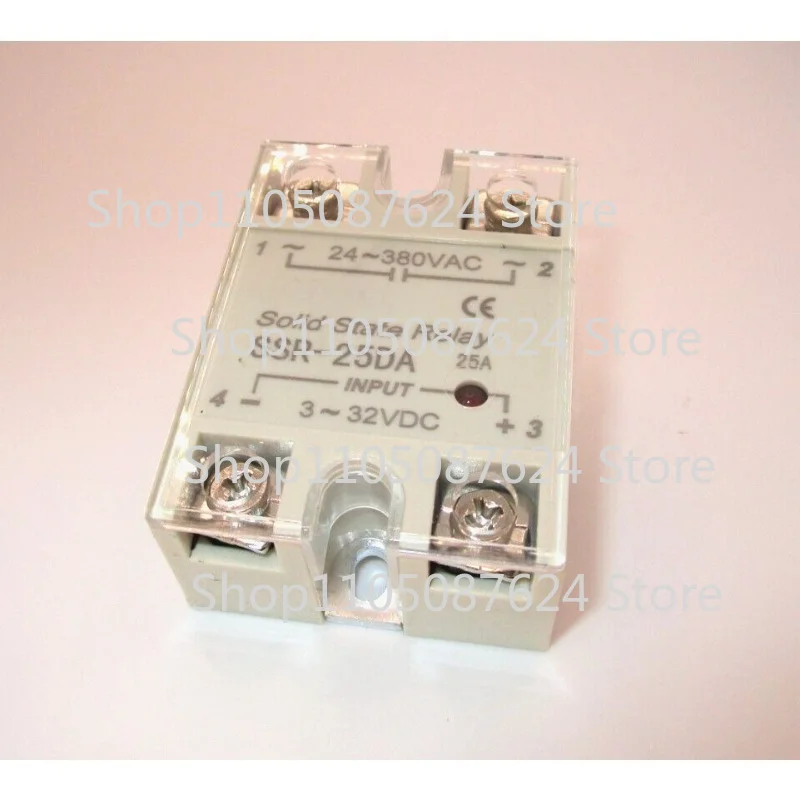 SS    SSR-25DA Solid State Relay For  ANDELI 25A Load 24-380 VAC / Control 3-32 VDC