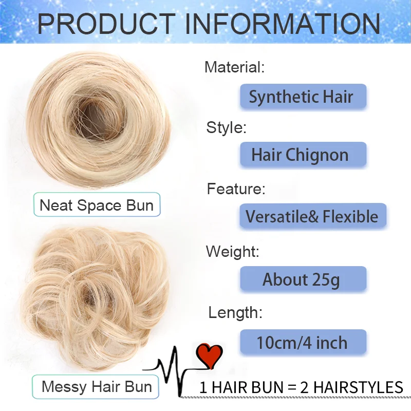 LUPU Synthetic Messy Bun Hairpiece Wavy Curly Messy Hair Bun Extensions 1 PCS Versatile Hair Chignon For Women Girls Daily Use