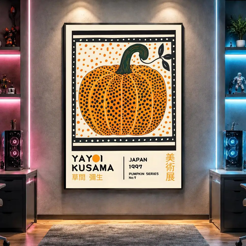 Artist Y-Yayoi Kusama Polka Dot Art Poster Wall Art Bedroom Living Room Dorm Bar Cafe Gym Studio Home Decor Gifts
