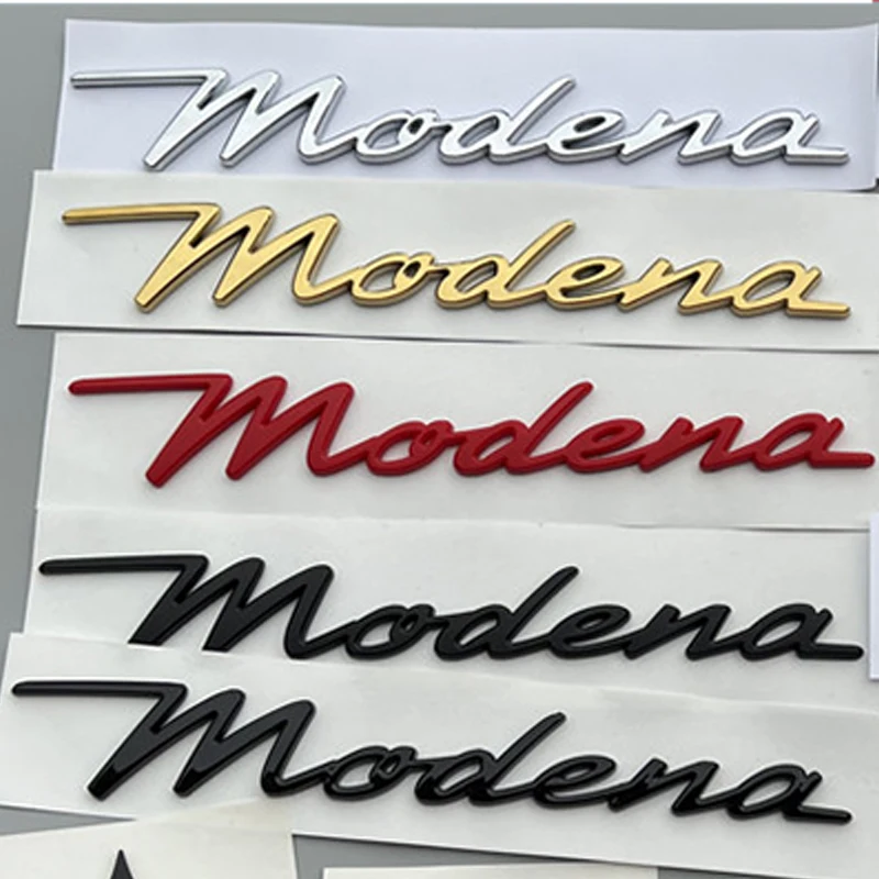 ABS Bagagliaio posteriore per auto Emblema Adesivi laterali Lettera Badge Decal per Maserati Modena Logo Accessori per la modifica dello styling automatico