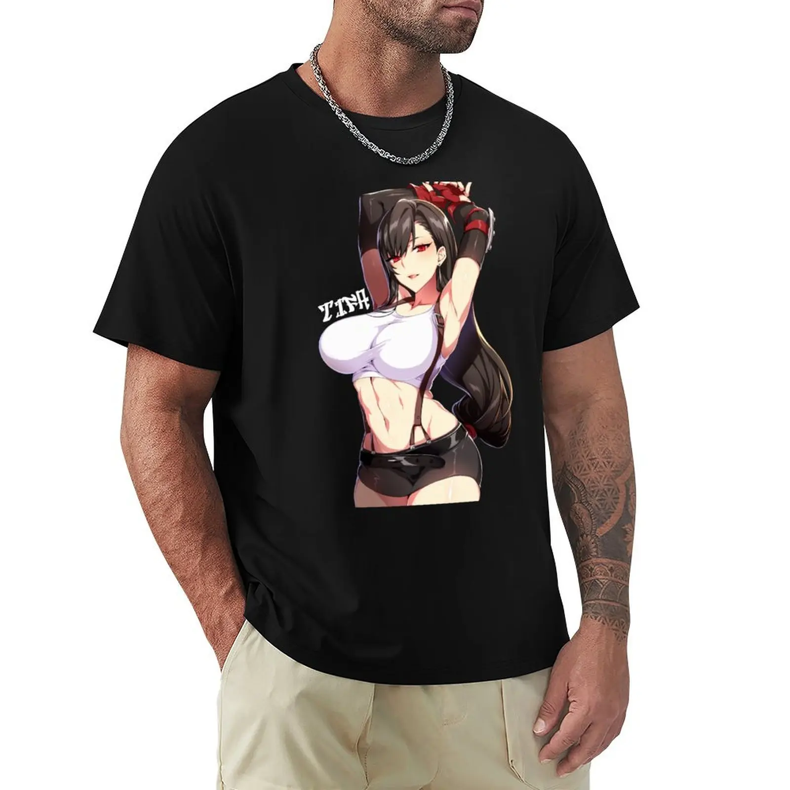 

Tifa Lockhart Sexy FF7 Remake T-Shirt hippie clothes summer clothes summer top Men's clothing