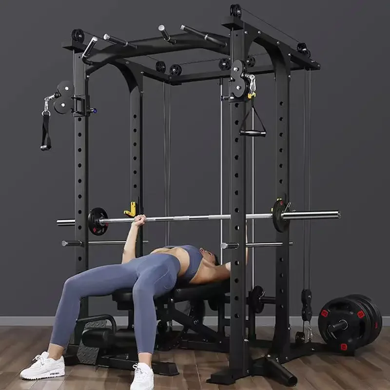 Home gym Squat rack strength training gym equipment mutli function station fitness equipment smith machine