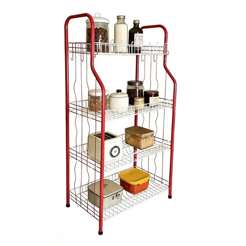 Modern Cast Iron Cutlery Storage Rack Kitchen Organizer Collapsible Pot Stand with Adjustable Height Space Saving Shelf