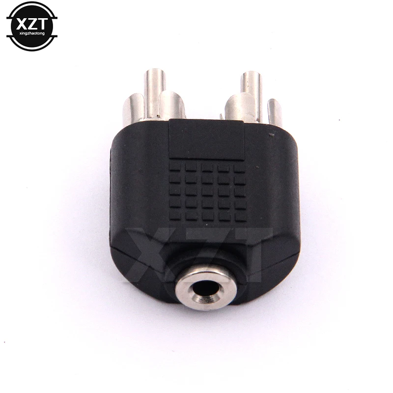 1Pcs Dual Rca Naar 3.5Mm Jack Adapter Lotus Hoofd 3.5Mm Female Naar Rca Male Audio Connector Adapters
